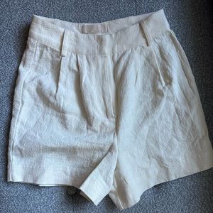 Meshki linen shorts, high waisted, size 0